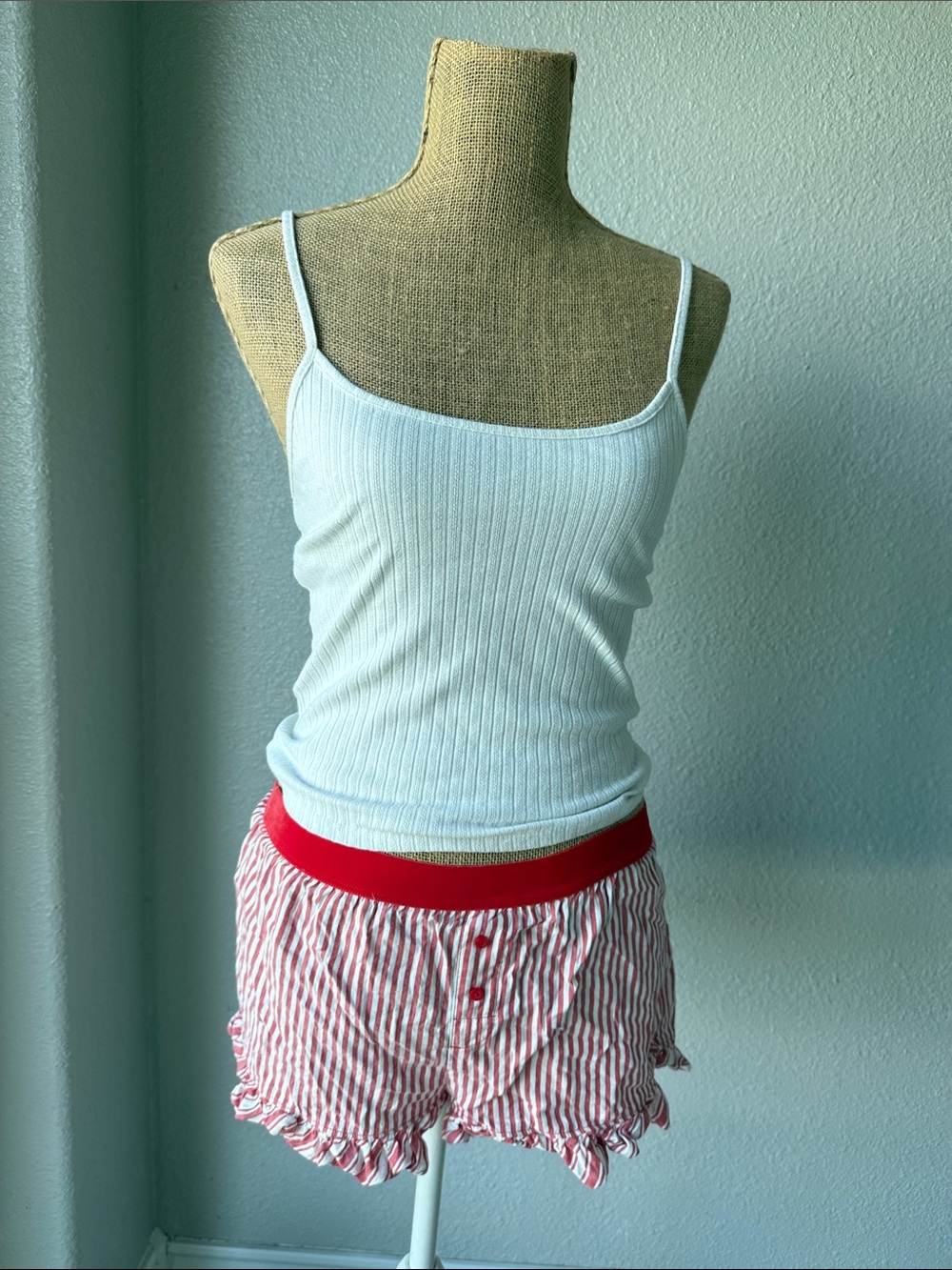 Victoria's Secret Red-Striped Sleep Shorts